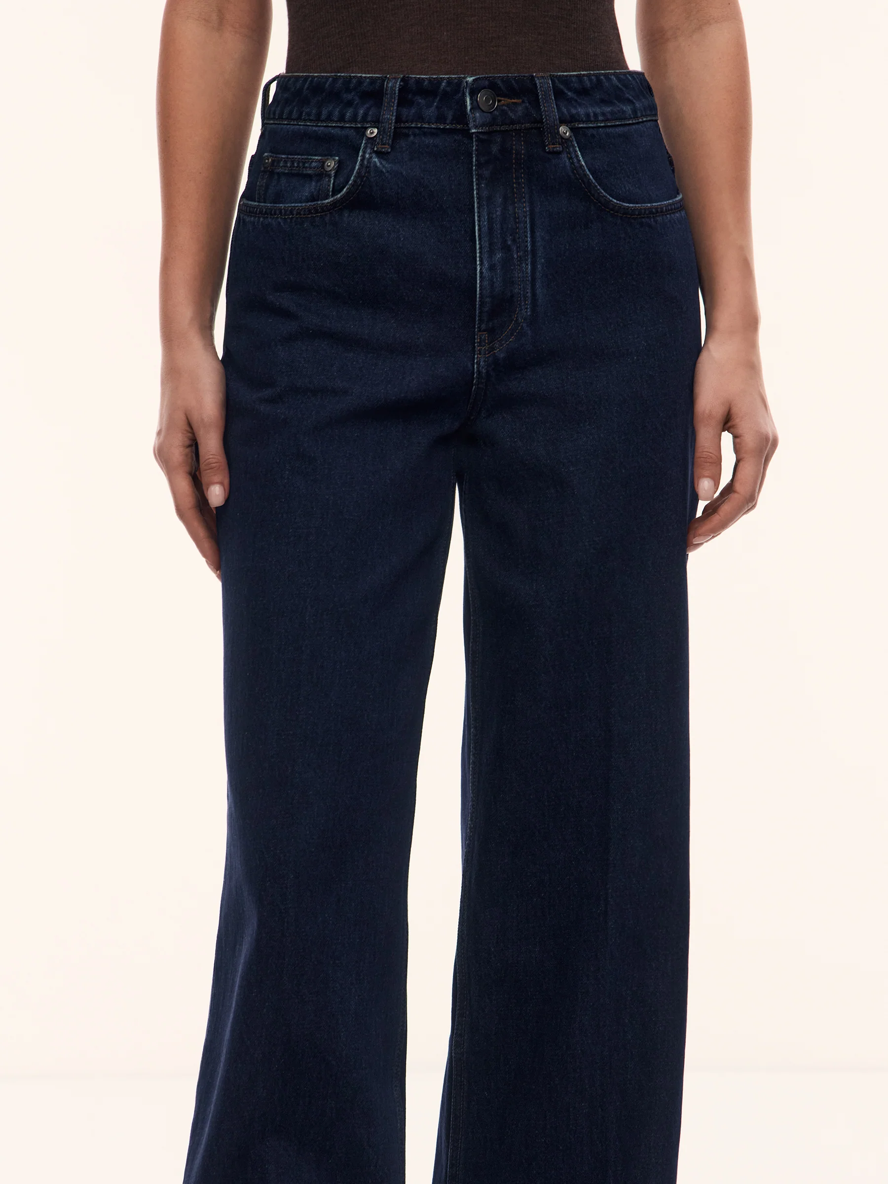 Wide leg creased jeans 415 - Image 4