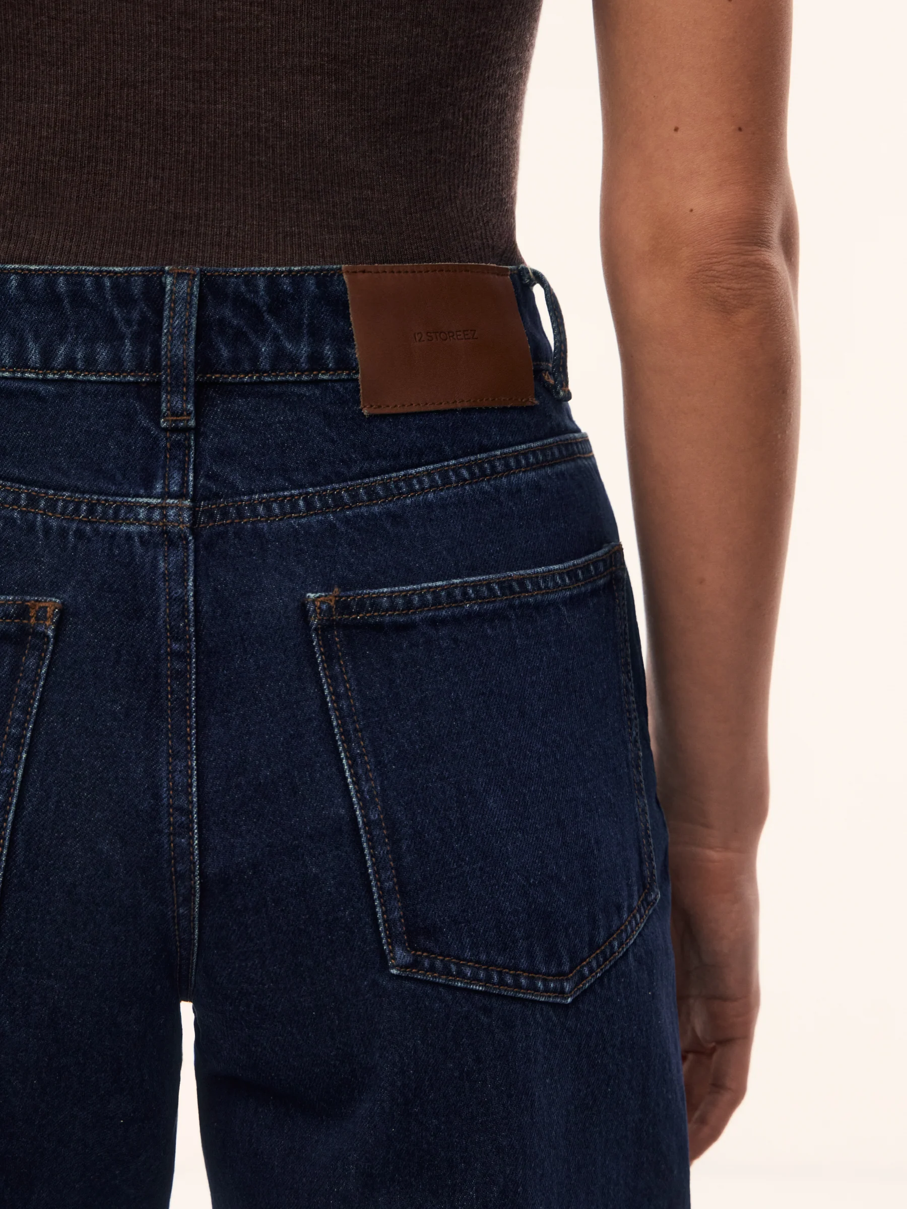 Wide leg creased jeans 415 - Image 5
