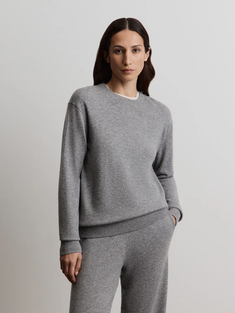 Wool-cashmere crew neck jumper