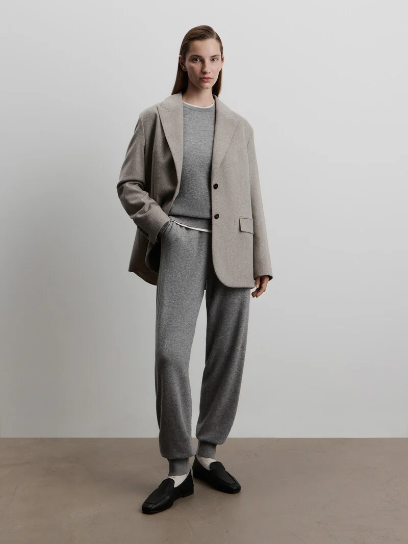Wool-cashmere joggers
