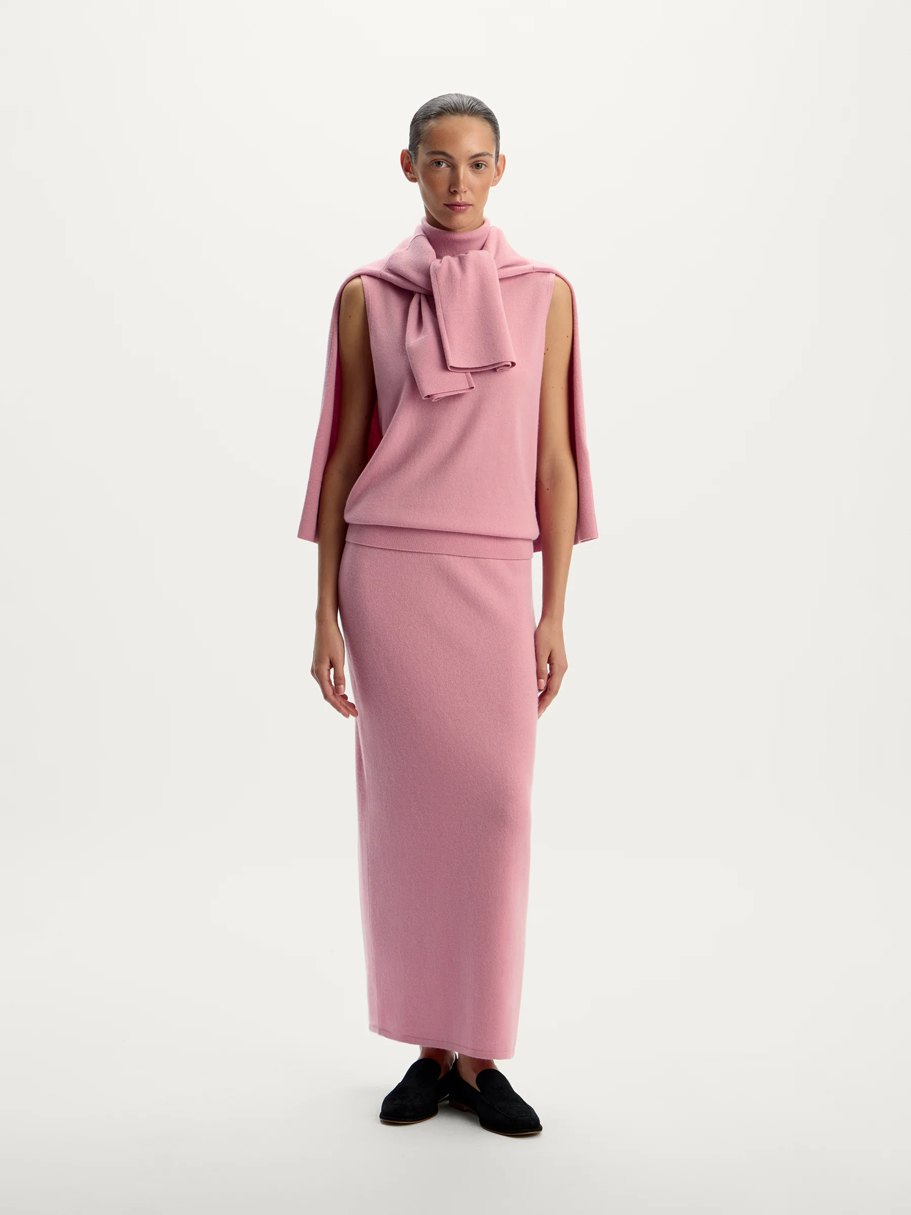 Wool-cashmere skirt