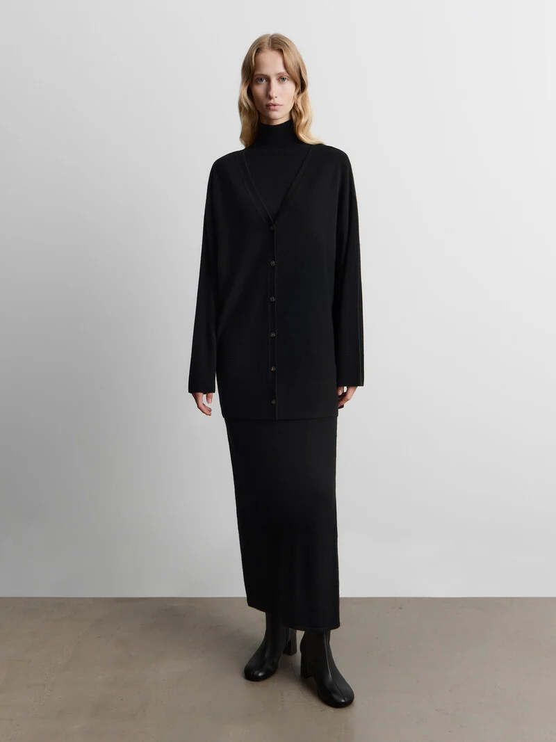 Wool-cashmere skirt