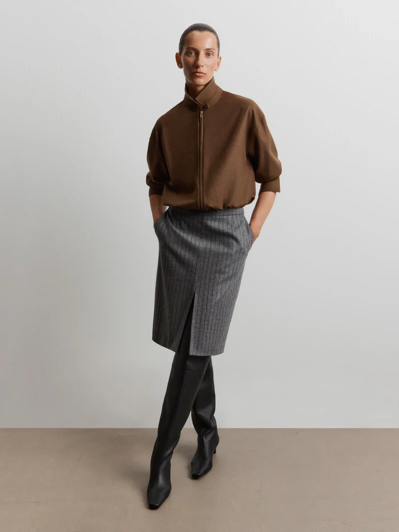 Wool-silk skirt